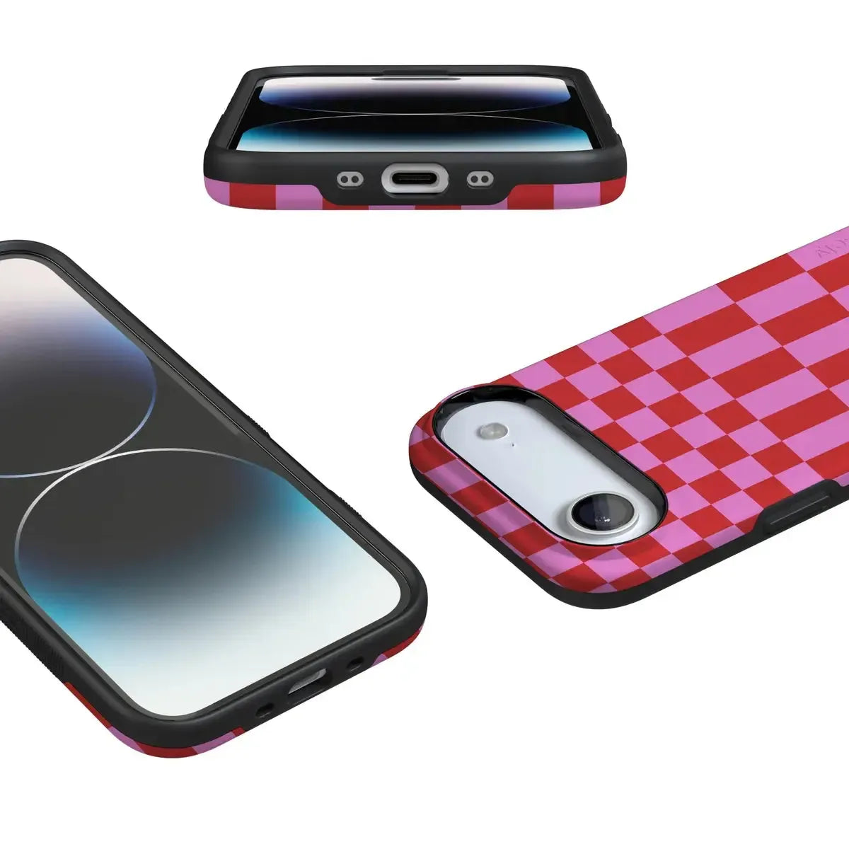 Vibe Check | Pink Checkerboard Case