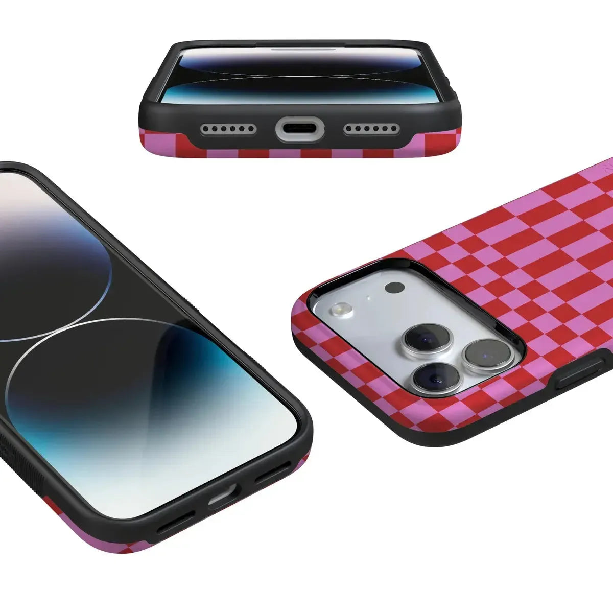 Vibe Check | Pink Checkerboard Case