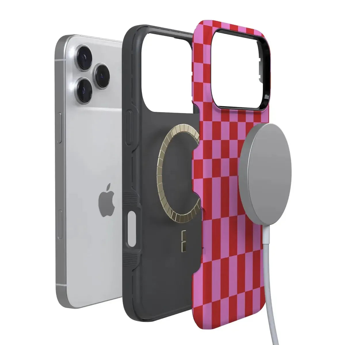 Vibe Check | Pink Checkerboard Case