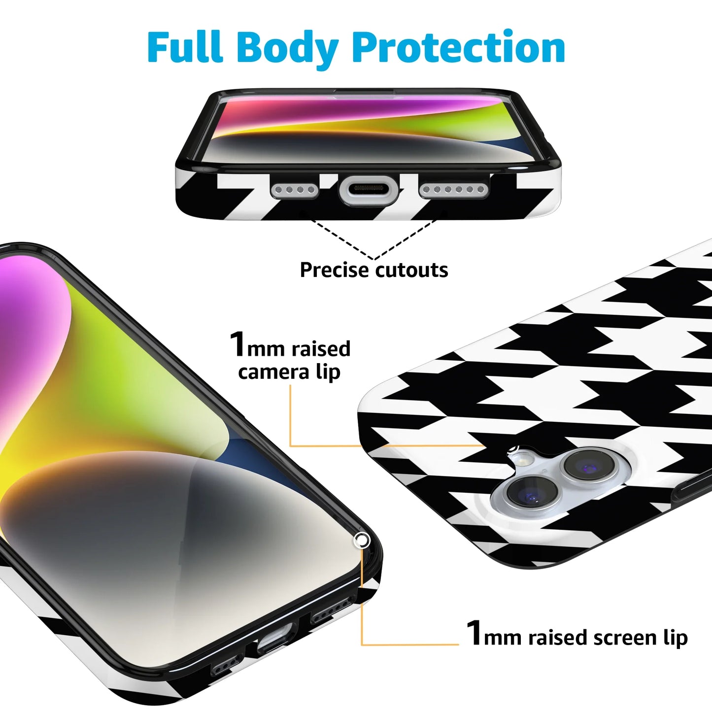 Houndstooth | High Contrast Design Case