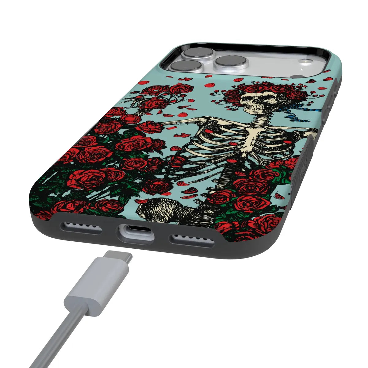 Forever Grateful | Grateful Dead Skeleton Floral Case
