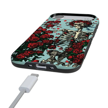 Forever Grateful | Grateful Dead Skeleton Floral Case
