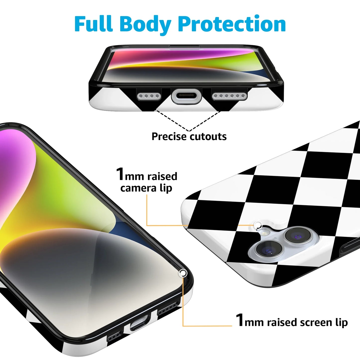 Black Checkerboard | High Contrast Design Case