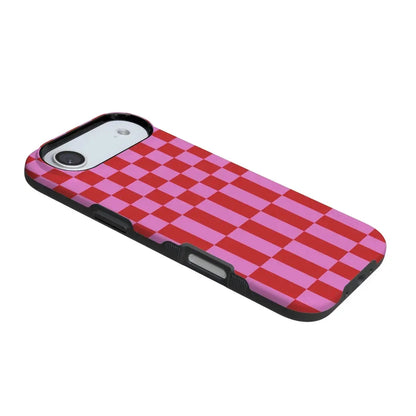 Vibe Check | Pink Checkerboard Case