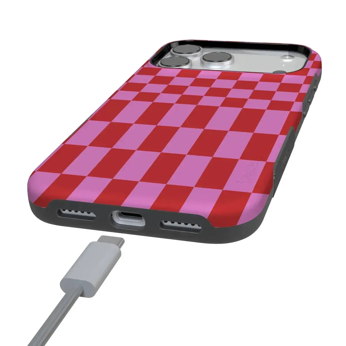 Vibe Check | Pink Checkerboard Case