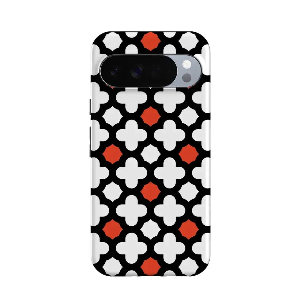 Red Lattice Tile | High Contrast Design Case