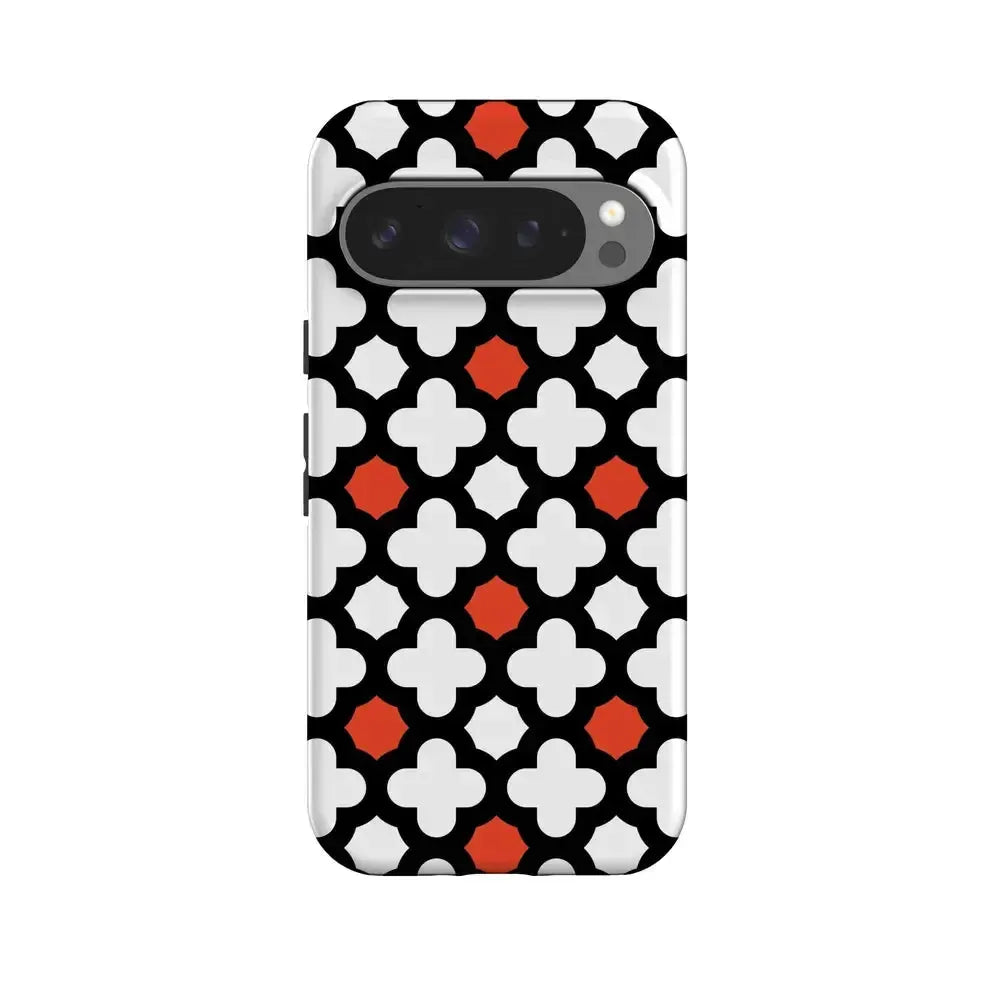 Red Lattice Tile | High Contrast Design Case