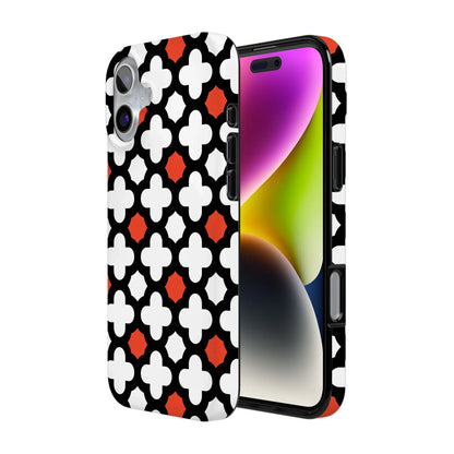 Red Lattice Tile | High Contrast Design Case