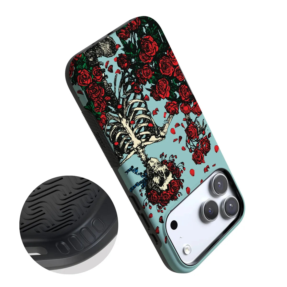 Forever Grateful | Grateful Dead Skeleton Floral Case
