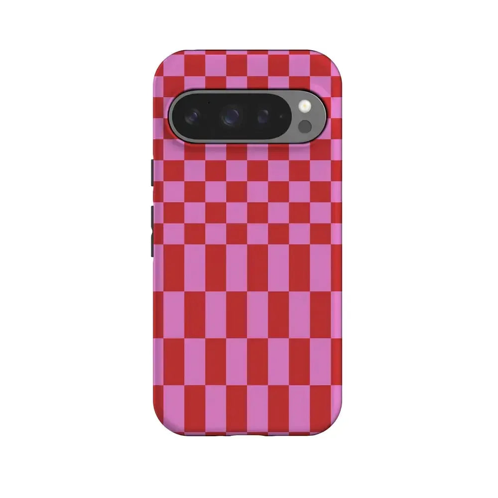 Vibe Check | Pink Checkerboard Case