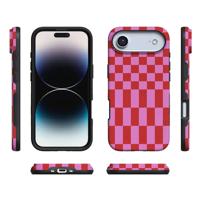 Vibe Check | Pink Checkerboard Case