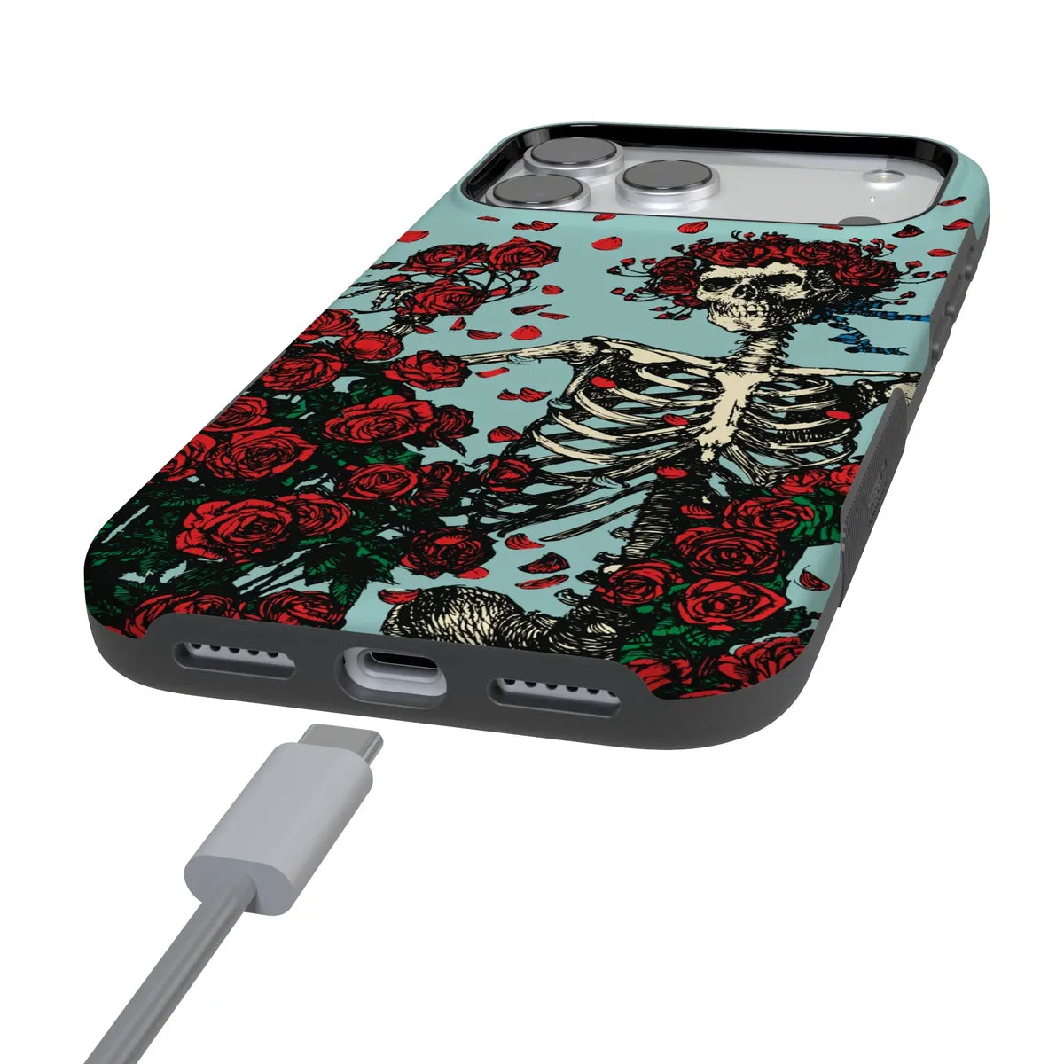 Forever Grateful | Grateful Dead Skeleton Floral Case
