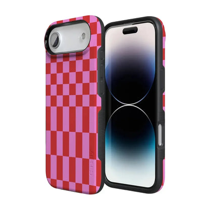 Vibe Check | Pink Checkerboard Case