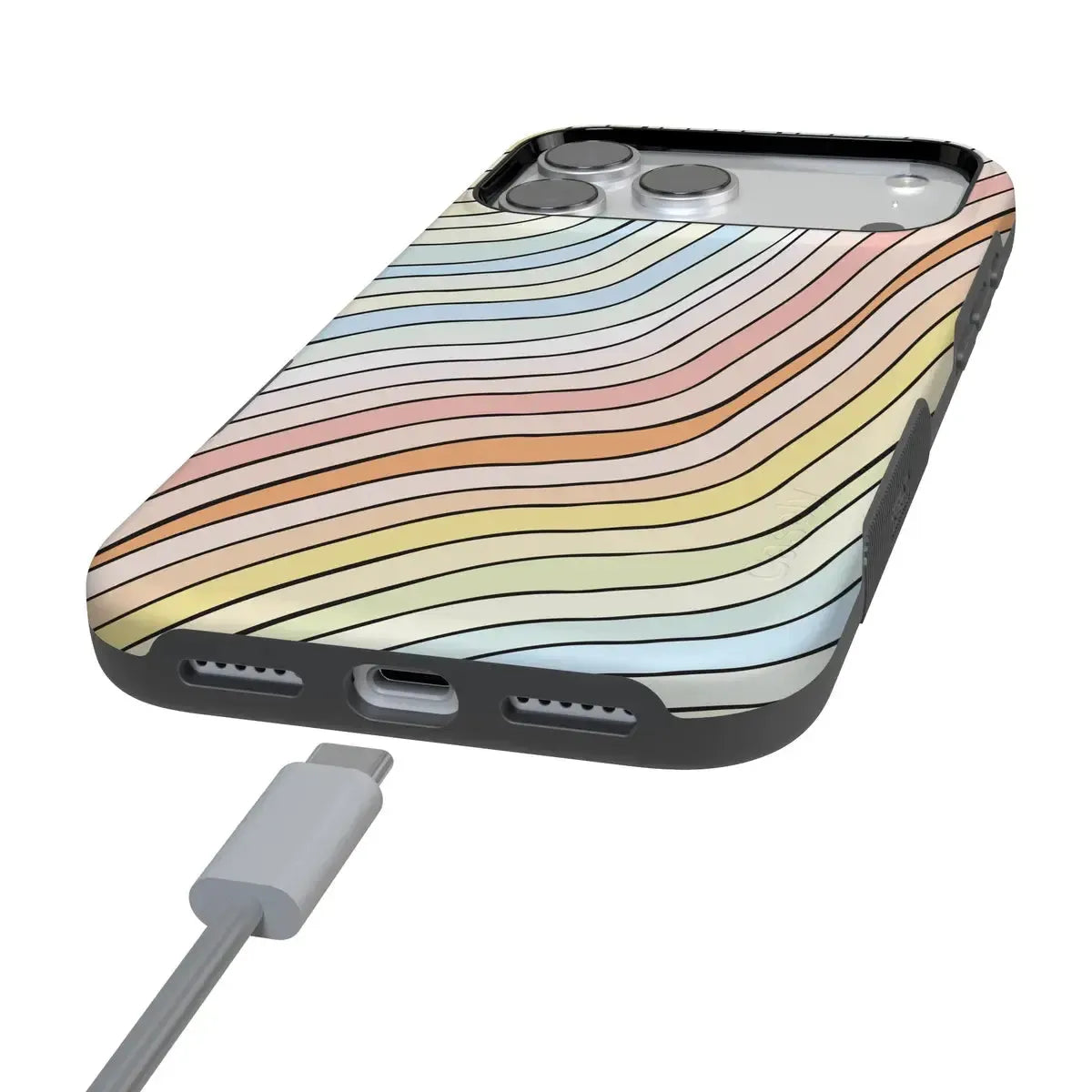 Ride The Wave | Pastel Rainbow Lined Case