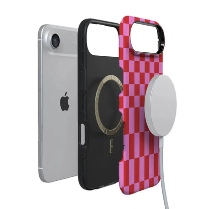 Vibe Check | Pink Checkerboard Case