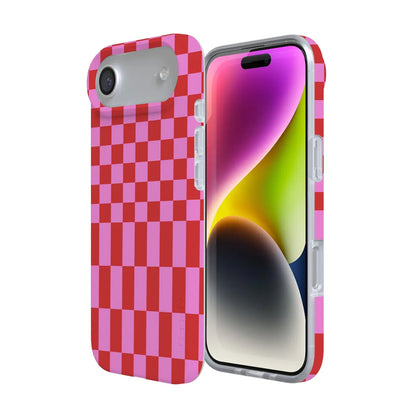 Vibe Check | Pink Checkerboard Case