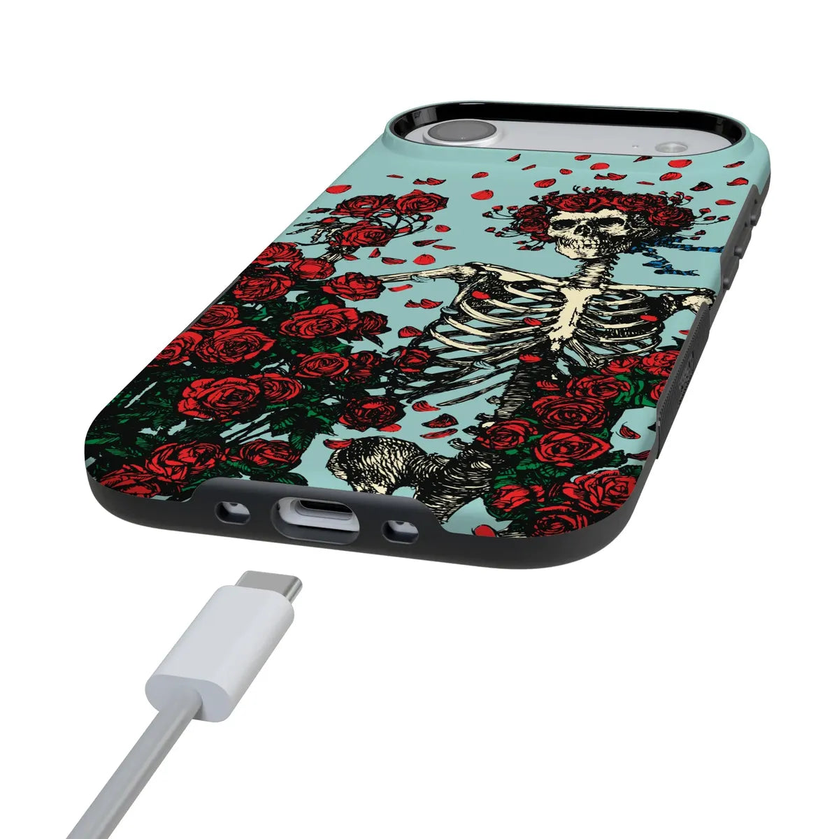 Forever Grateful | Grateful Dead Skeleton Floral Case