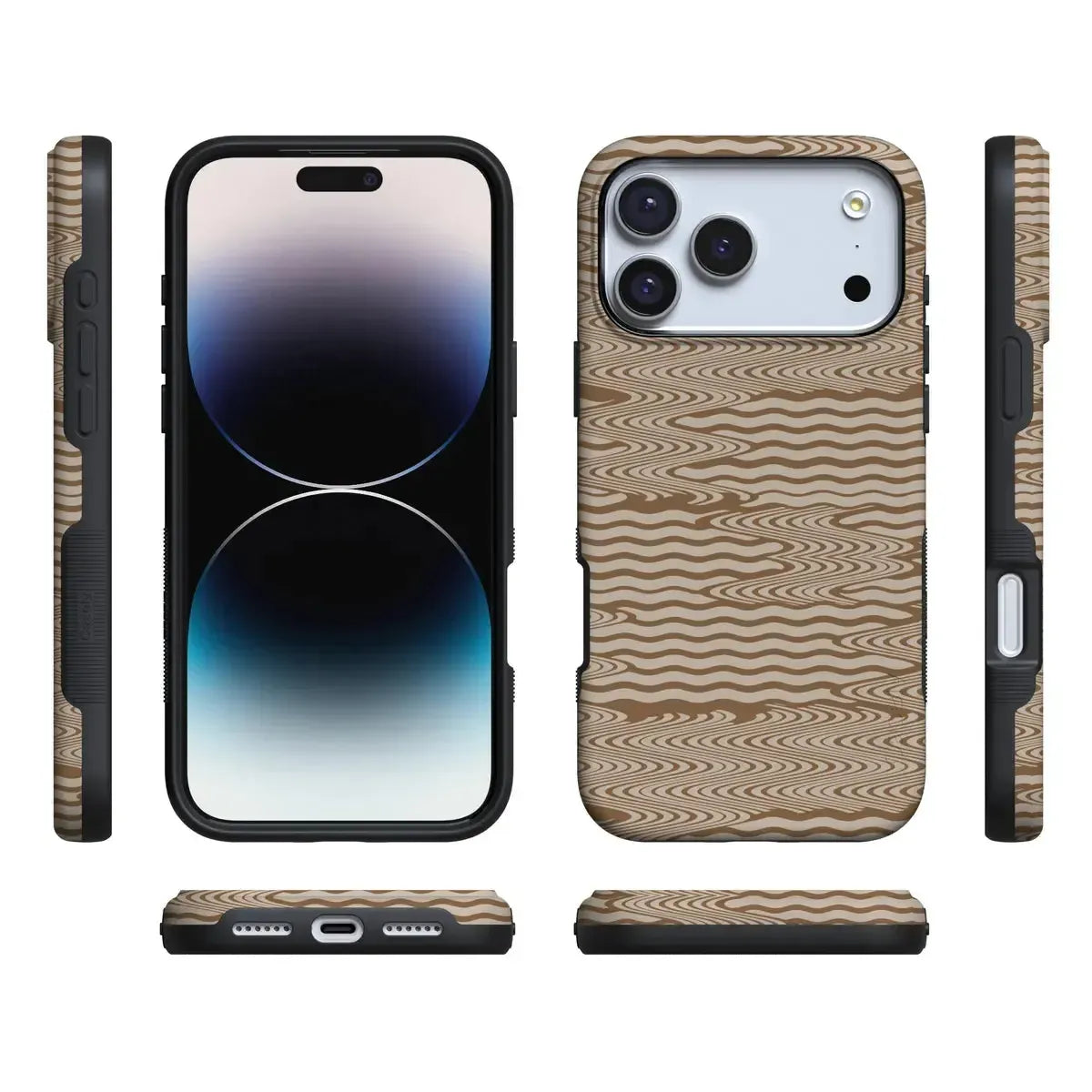 Mocha Ripple | Brown Waves Case