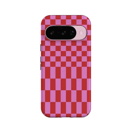 Vibe Check | Pink Checkerboard Case