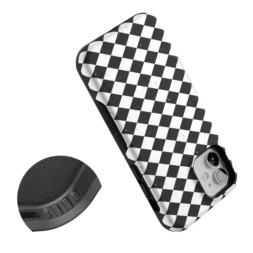 Salem's Hex | Black & White Checkered Case