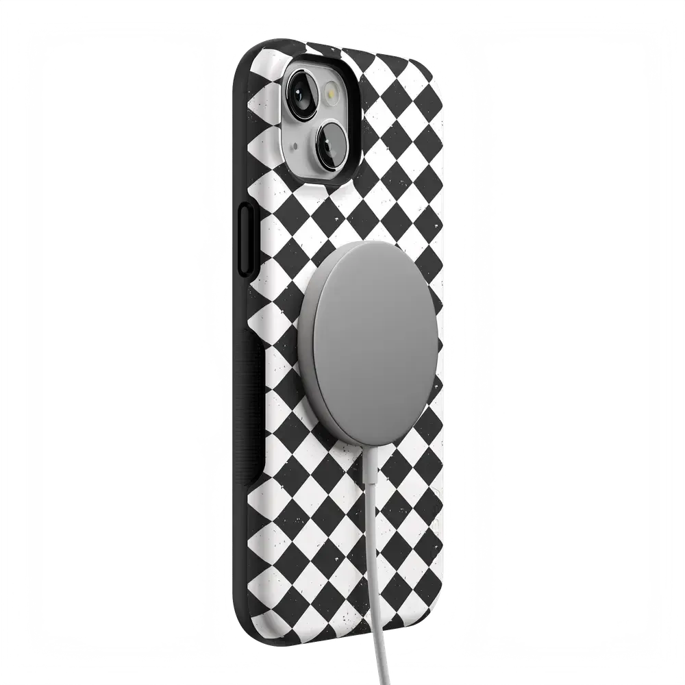 Salem's Hex | Black & White Checkered Case