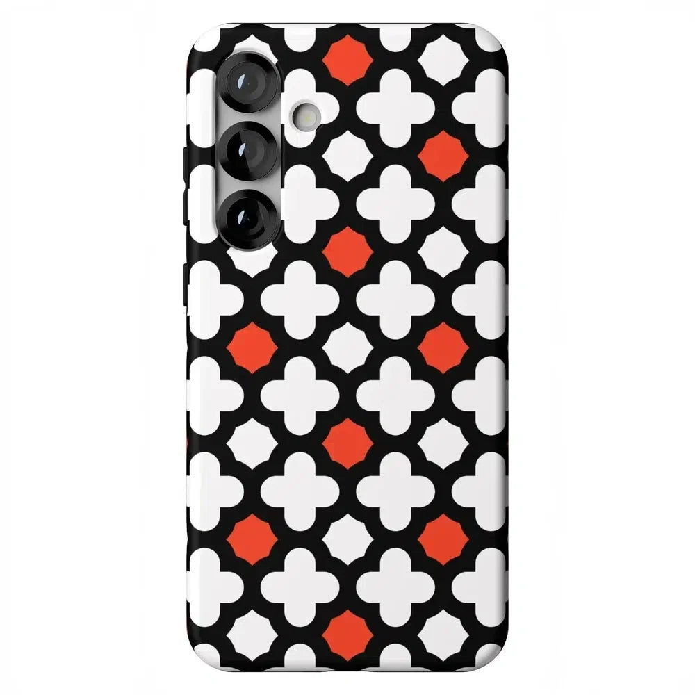 Red Lattice Tile | High Contrast Design Case