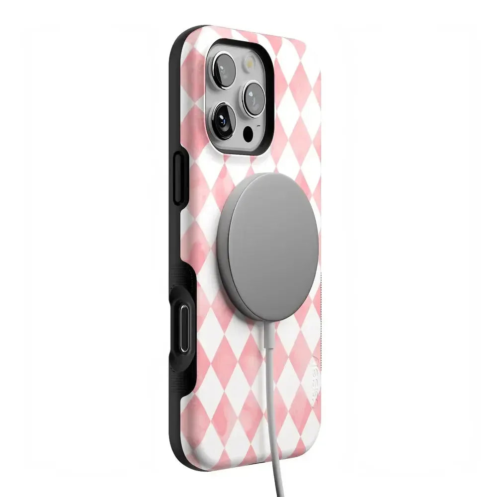 Queen of Diamonds | Pink Watercolor Case