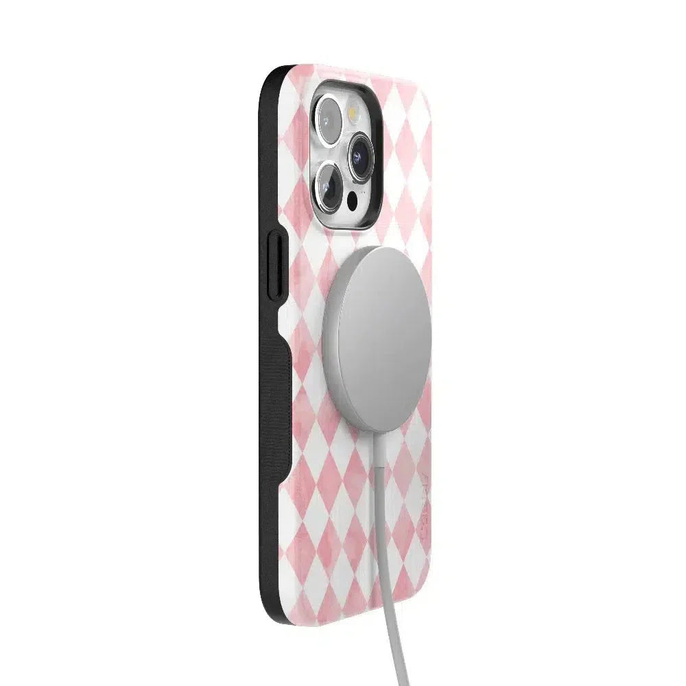Queen of Diamonds | Pink Watercolor Case