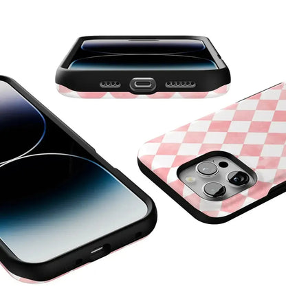 Queen of Diamonds | Pink Watercolor Case