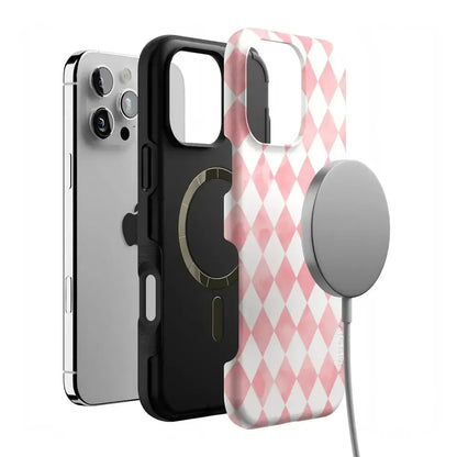 Queen of Diamonds | Pink Watercolor Case