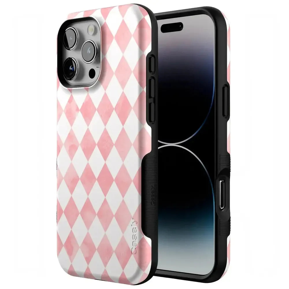 Queen of Diamonds | Pink Watercolor Case