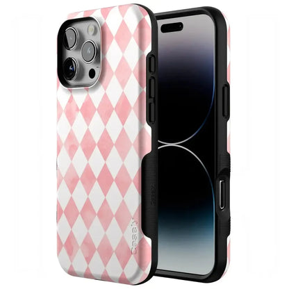 Queen of Diamonds | Pink Watercolor Case