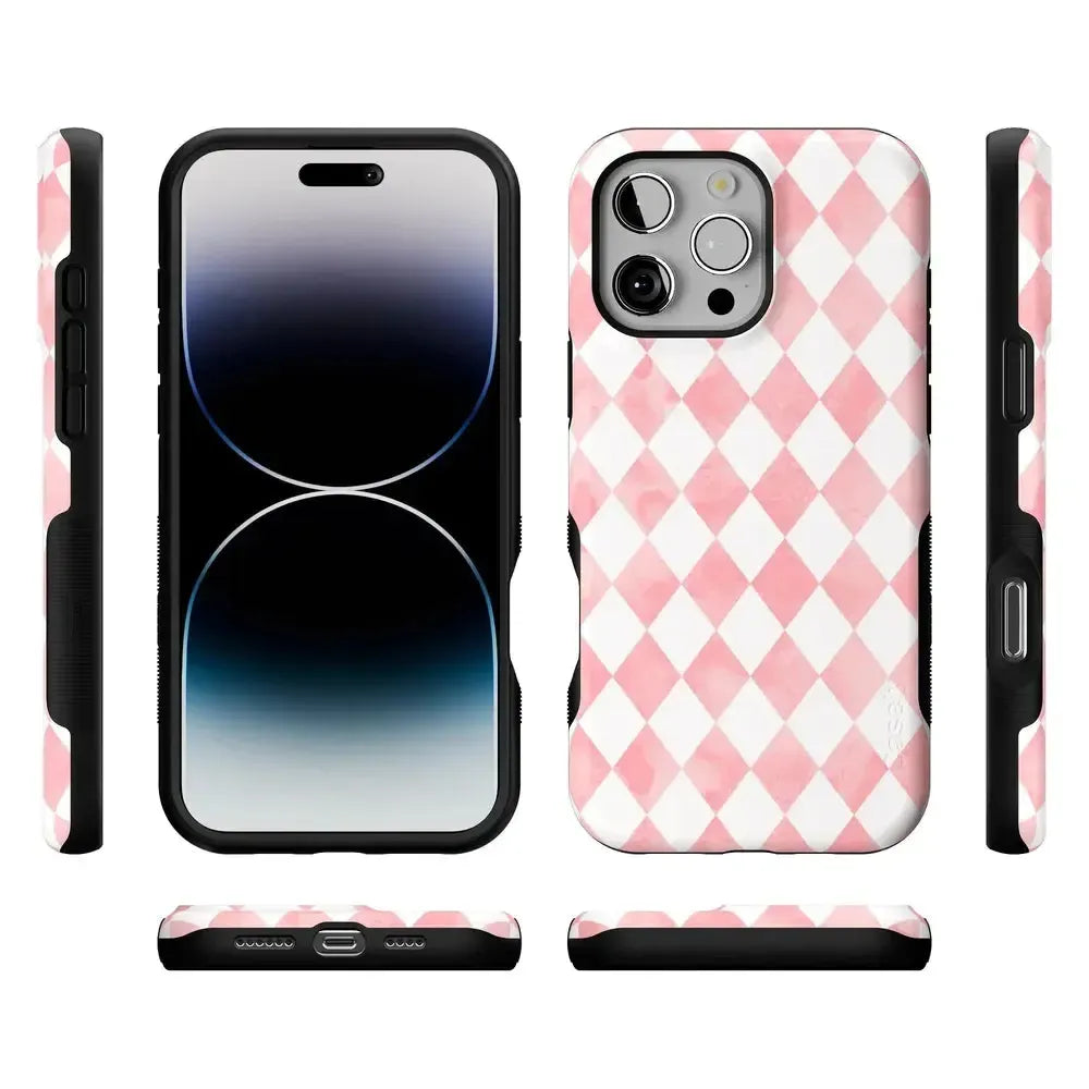 Queen of Diamonds | Pink Watercolor Case