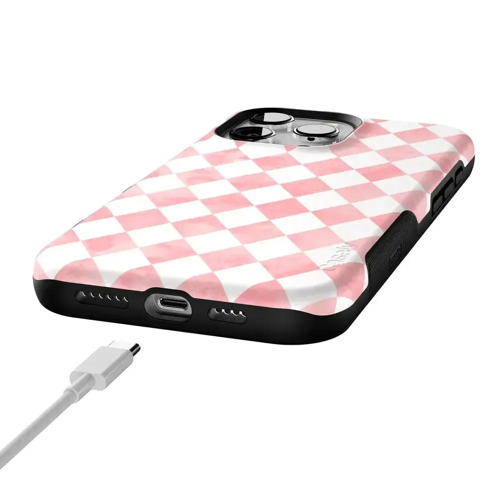 Queen of Diamonds | Pink Watercolor Case