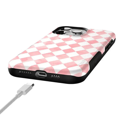 Queen of Diamonds | Pink Watercolor Case