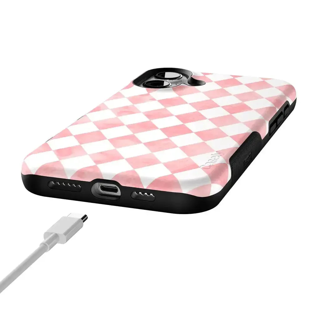 Queen of Diamonds | Pink Watercolor Case