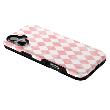 Queen of Diamonds | Pink Watercolor Case