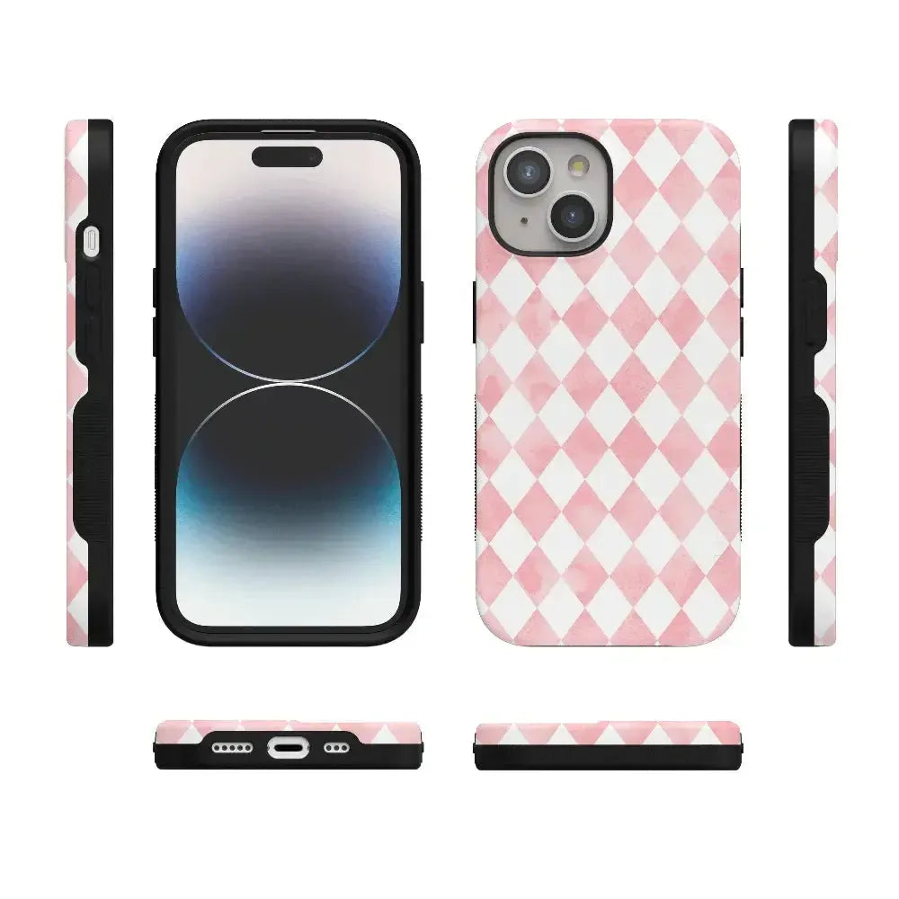 Queen of Diamonds | Pink Watercolor Case