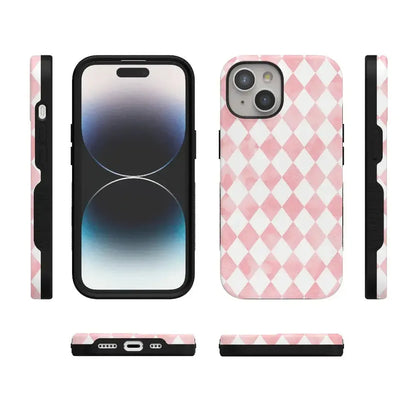 Queen of Diamonds | Pink Watercolor Case