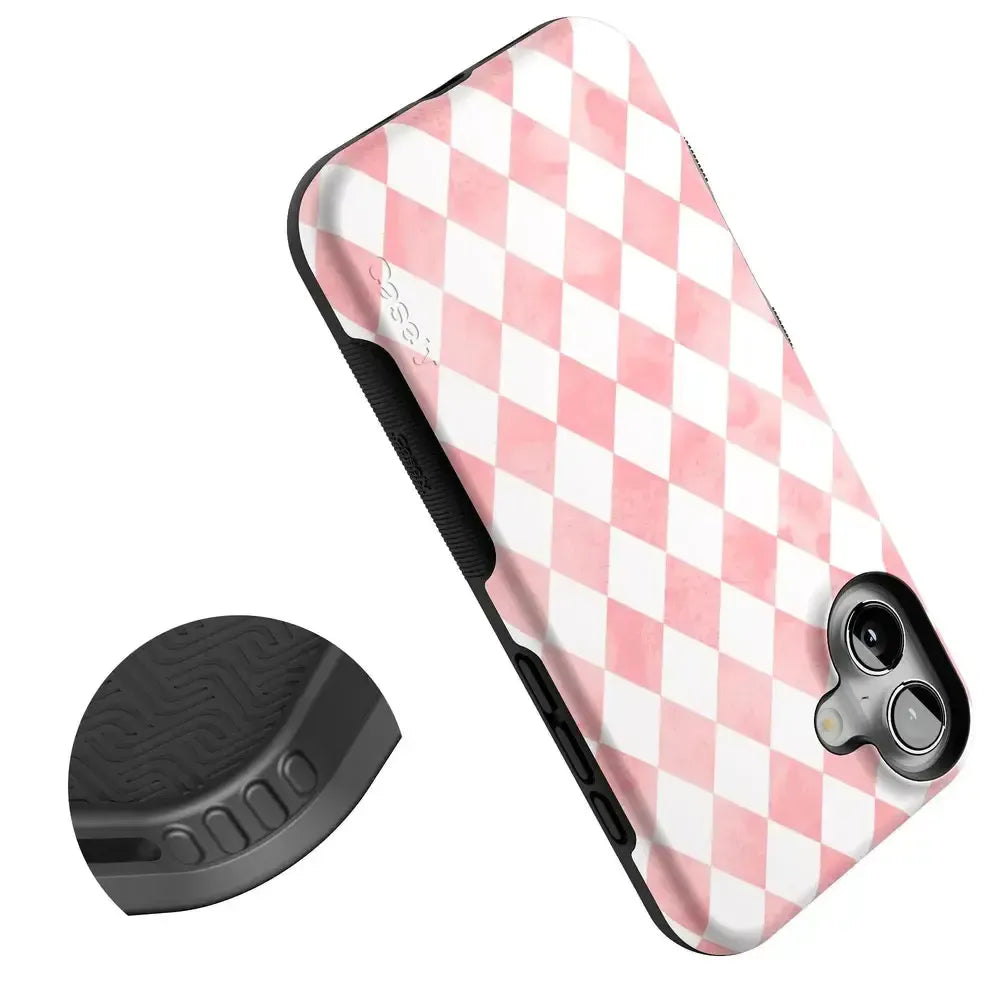 Queen of Diamonds | Pink Watercolor Case