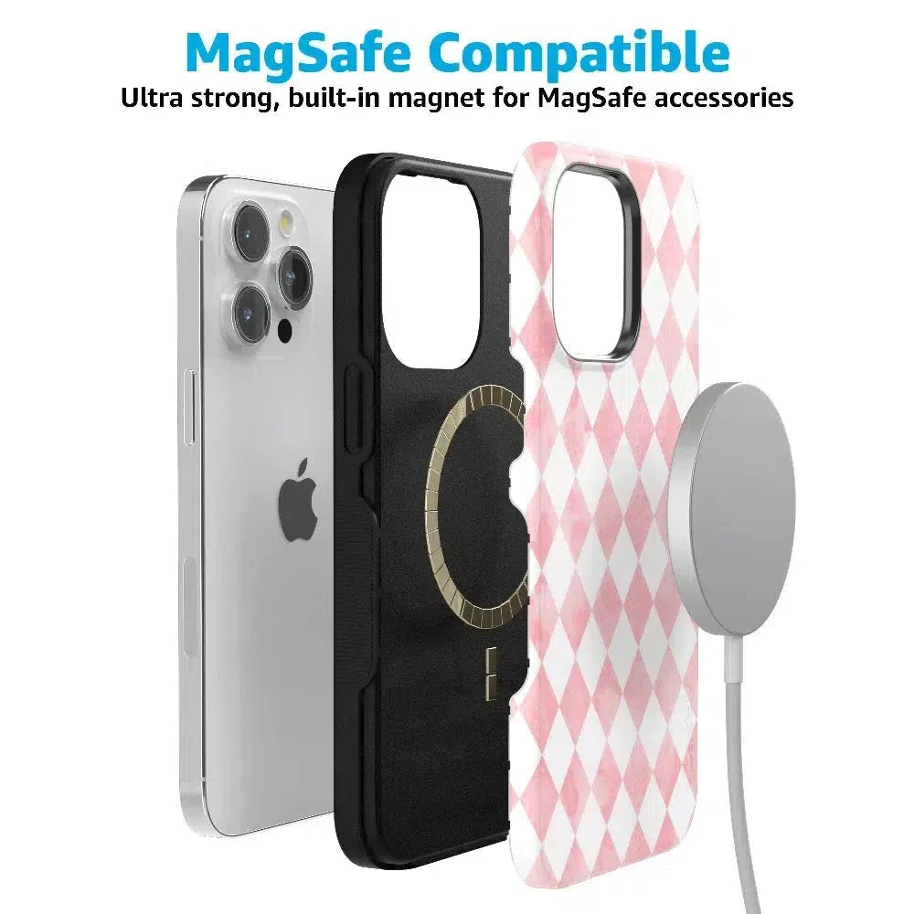 Queen of Diamonds | Pink Watercolor Case