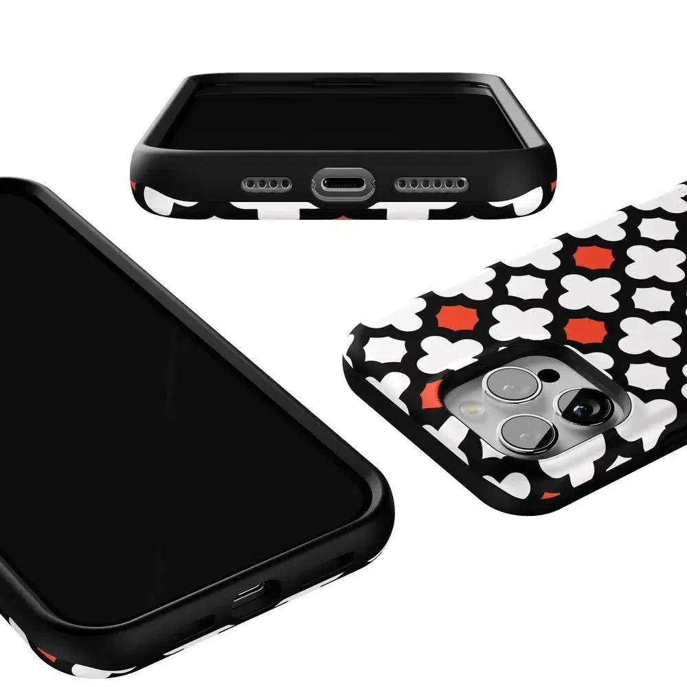 Red Lattice Tile | High Contrast Design Case