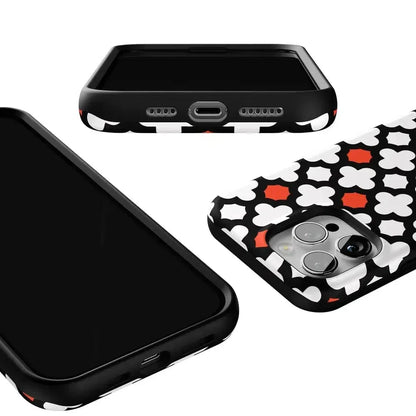 Red Lattice Tile | High Contrast Design Case