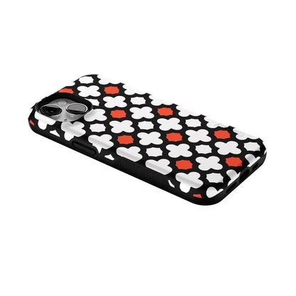 Red Lattice Tile | High Contrast Design Case