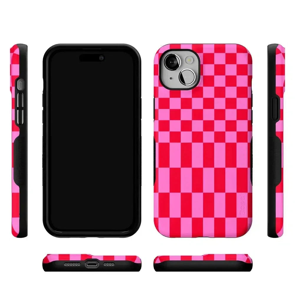 Vibe Check | Pink Checkerboard Case