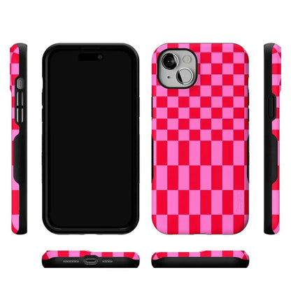Vibe Check | Pink Checkerboard Case