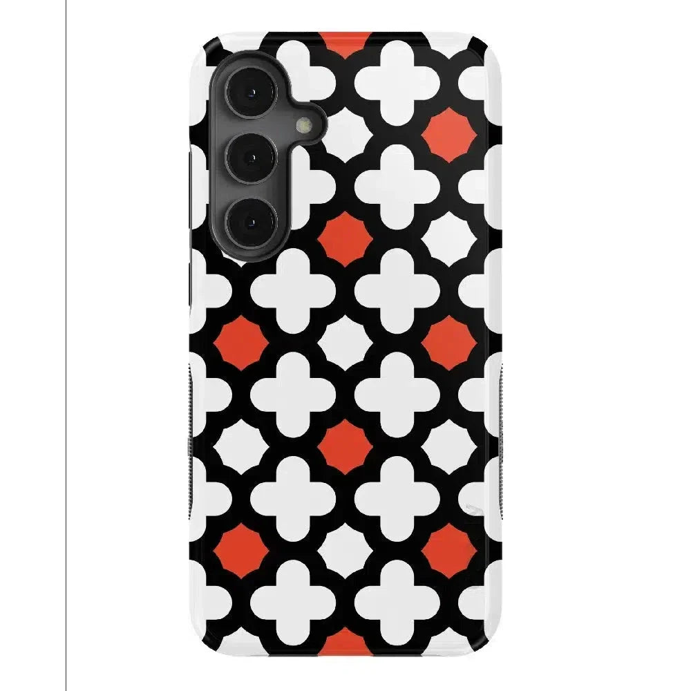 Red Lattice Tile | High Contrast Design Case