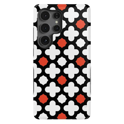 Red Lattice Tile | High Contrast Design Case