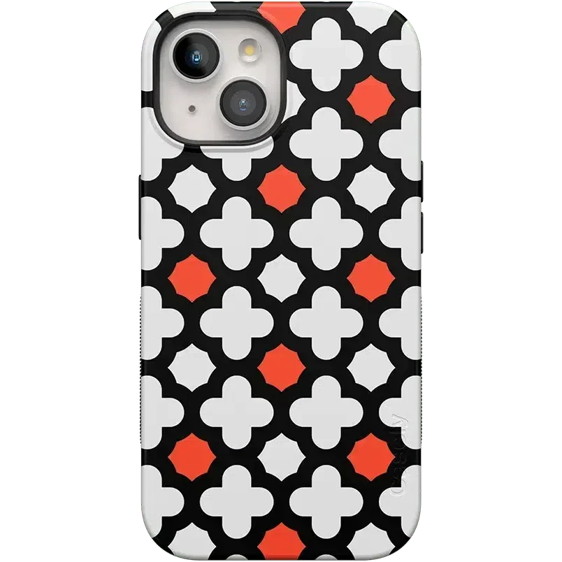 Red Lattice Tile | High Contrast Design Case