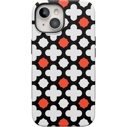 Red Lattice Tile | High Contrast Design Case
